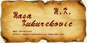 Maša Kukureković vizit kartica